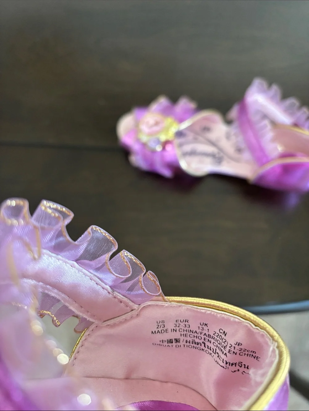 Disney Rapunzel Costume shoes Girls 2/3